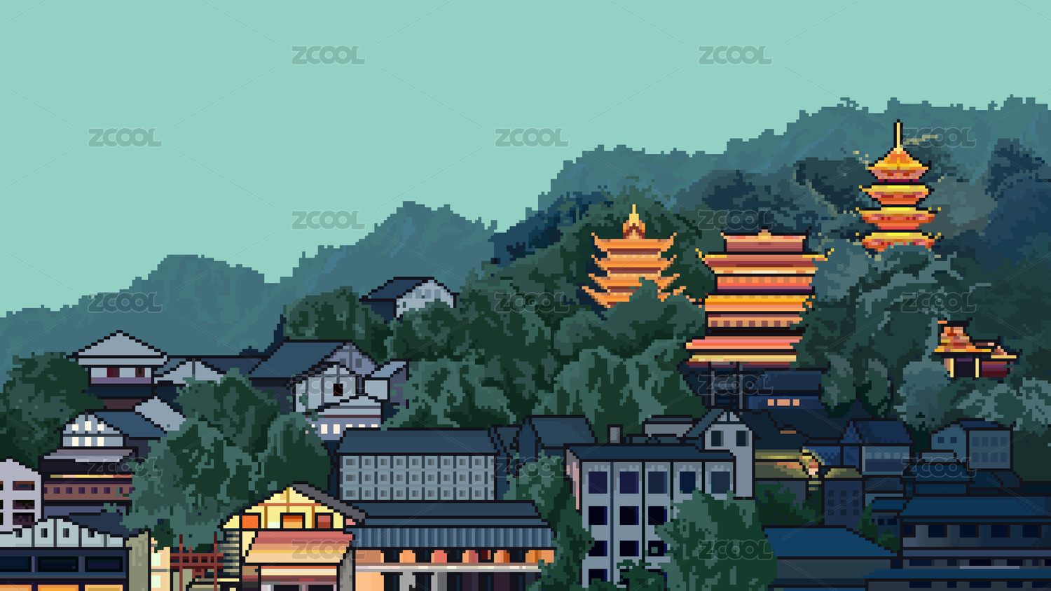 重庆磁器口夜景