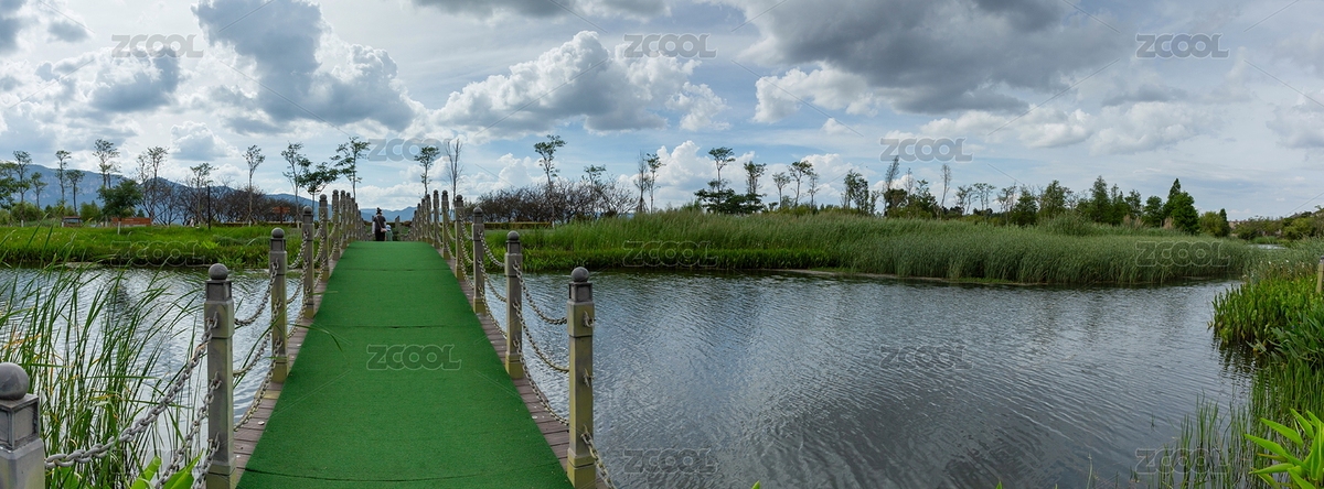 中國云南昆明星海濕地公園藍(lán)天白云小橋（主預(yù)覽-8918210） - 未分類 - 站酷設(shè)計(jì)師綠色原野原創(chuàng)素材 - 站酷ZCOOL