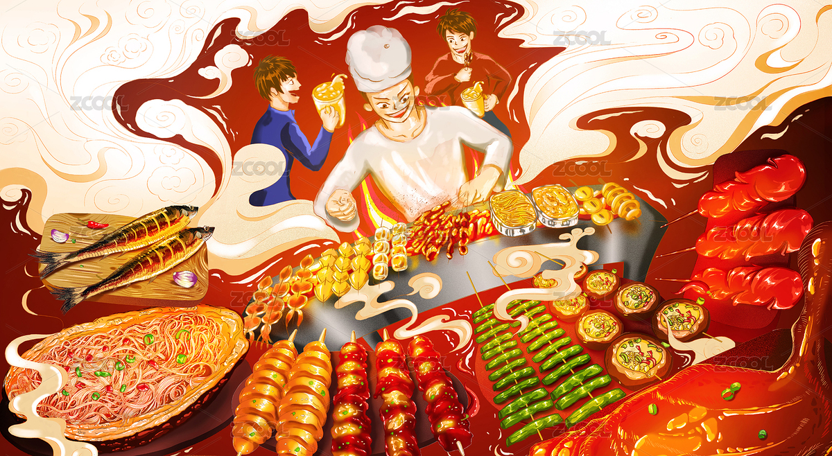 美味可口的夜宵烧烤（主预览-7365799） - 未分类 - 站酷设计师g199292hou原创素材 - 站酷ZCOOL