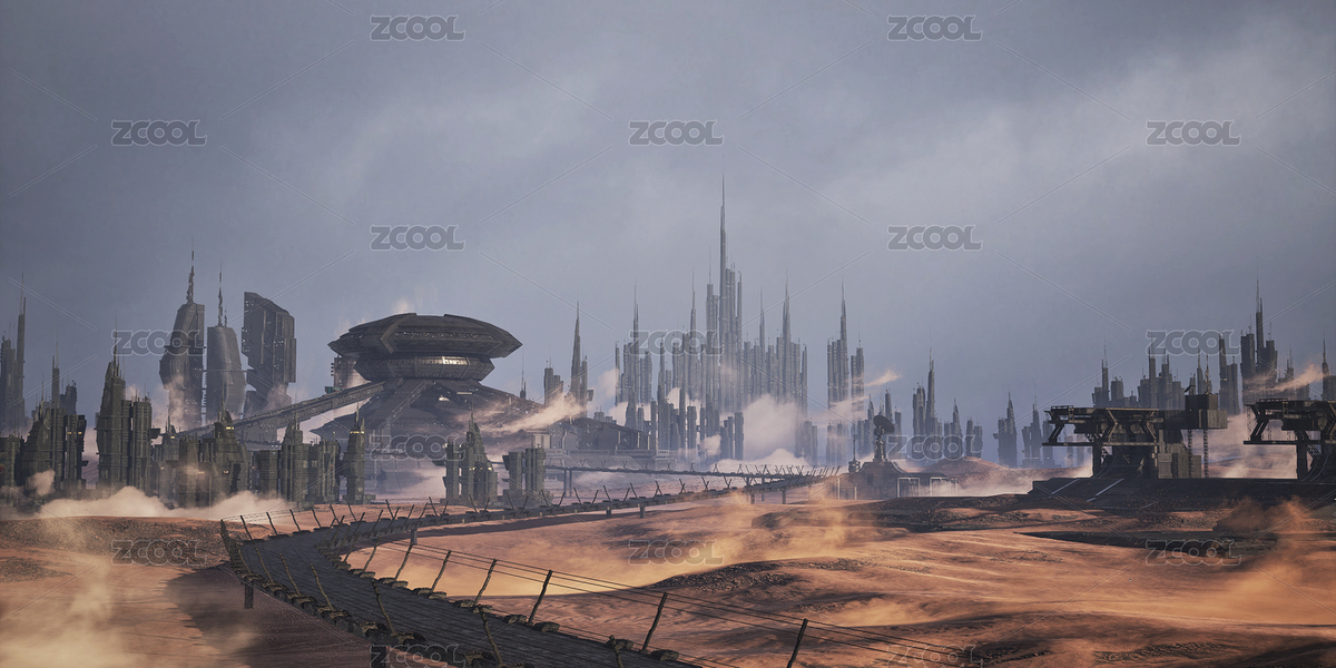 未來(lái)科幻沙漠廢土風(fēng)城市場(chǎng)景（主預(yù)覽-5709802） - 未分類 - 站酷設(shè)計(jì)師炮姐愛(ài)穿安全褲原創(chuàng)素材 - 站酷ZCOOL