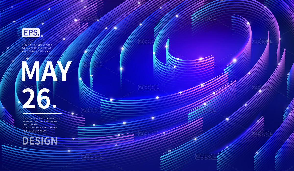 矢量抽象線圈時尚三維科技感海報（主預覽-6740790） - 未分類 - 站酷設計師kaierxin原創(chuàng)素材 - 站酷ZCOOL