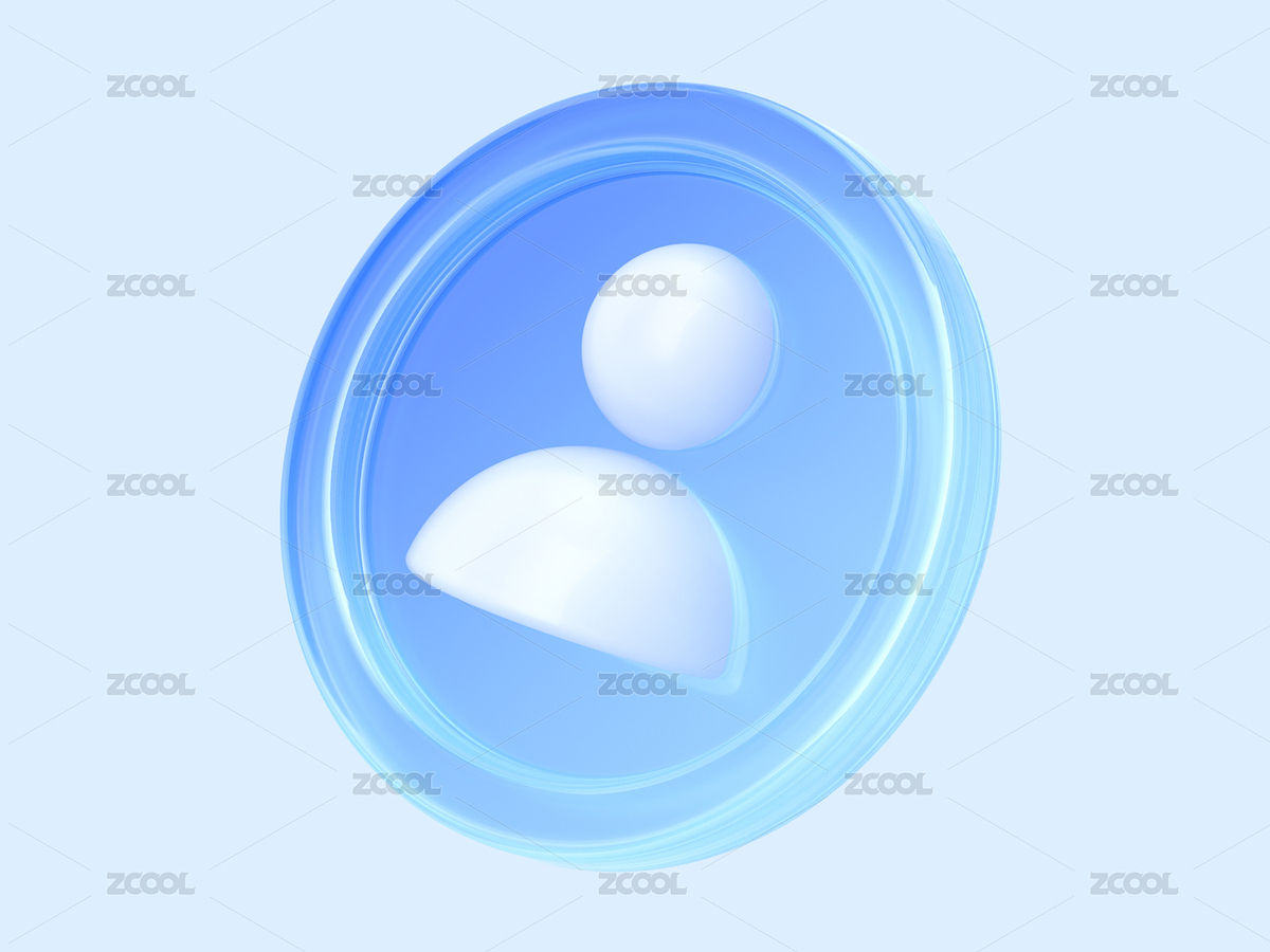 科技藍白透光用戶我的客服按鈕智能3D圖標（主預覽-5176633） - 未分類 - 站酷設計師在_野原創(chuàng)素材 - 站酷ZCOOL