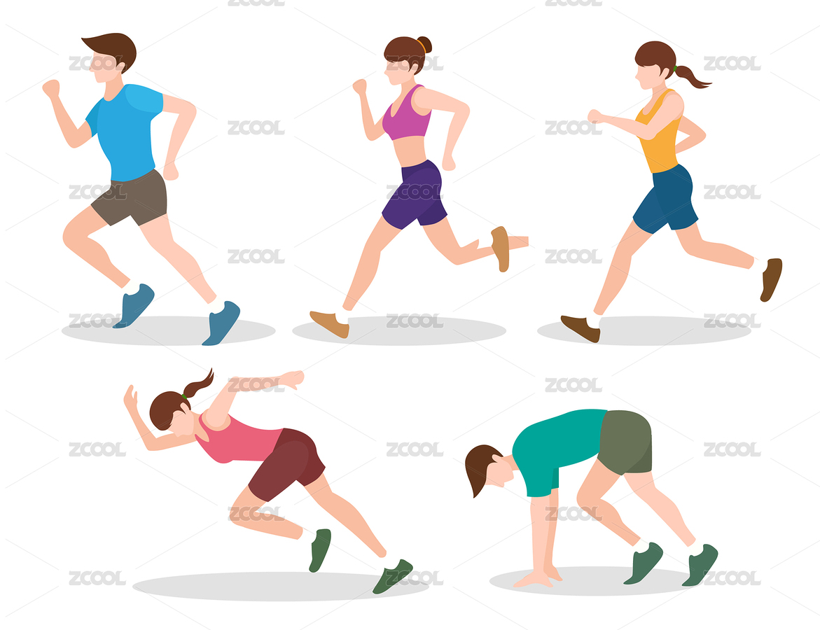 跑步健身 矢量素材（主预览-6730814） - 未分类 - 站酷设计师Emily_studio原创素材 - 站酷ZCOOL