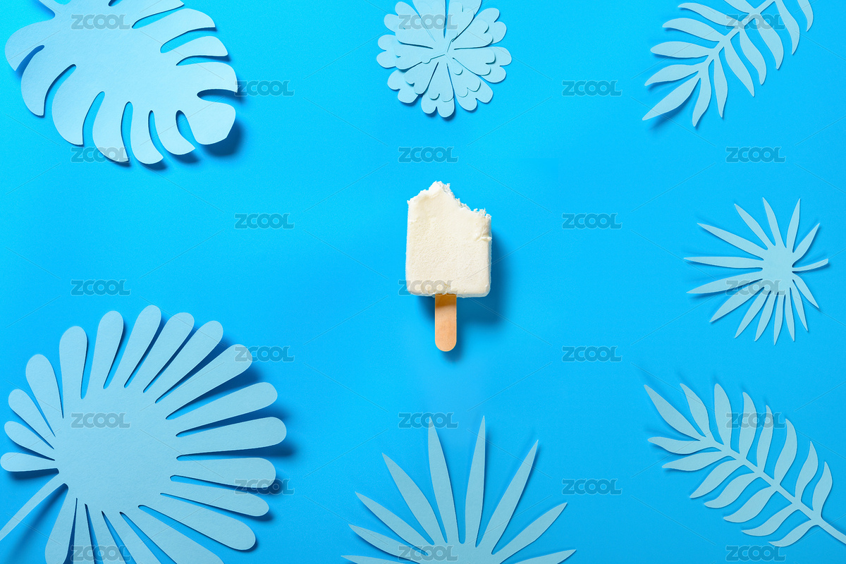 咬過的半熟芝士口味冰棒和花朵樹葉剪紙（主預(yù)覽-9057317） - 未分類 - 站酷設(shè)計(jì)師harveylaw原創(chuàng)素材 - 站酷ZCOOL