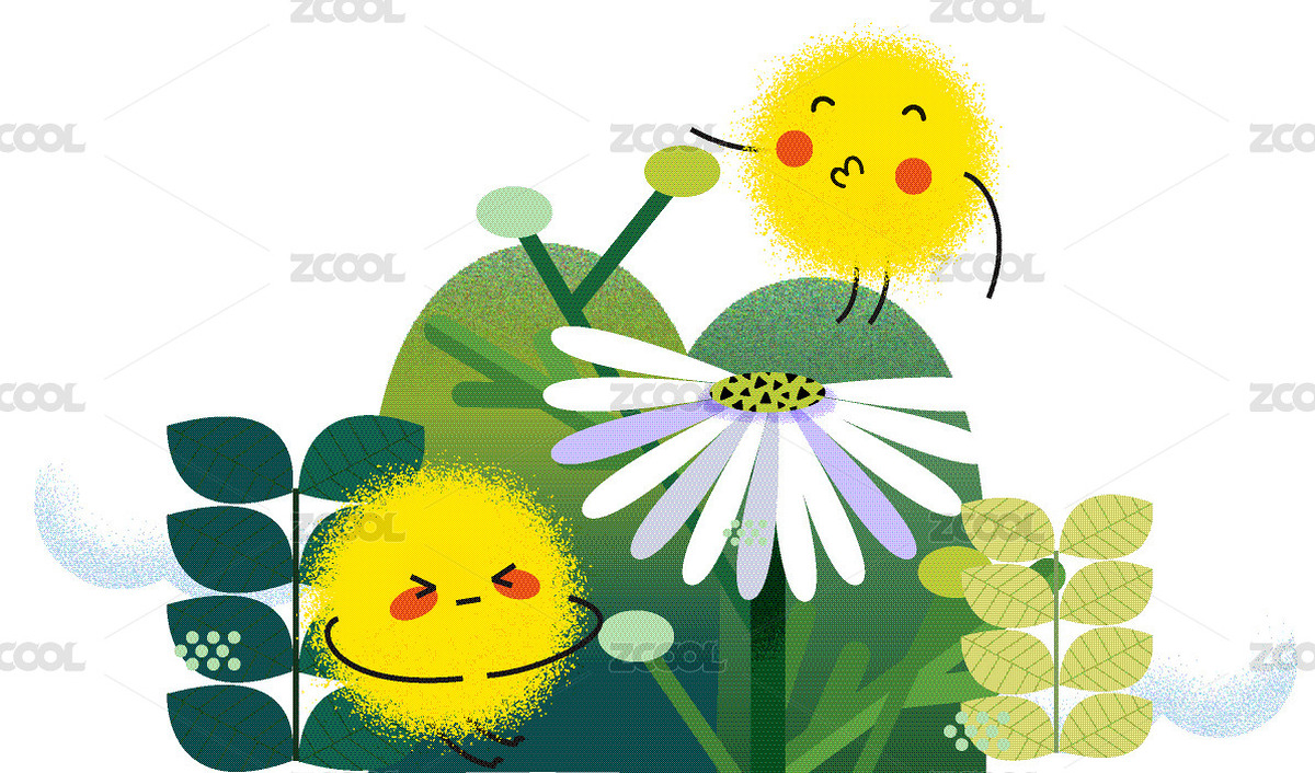 春日户外大自然的花草氧气插画免扣元素（主预览-9507797） - 未分类 - 站酷设计师榭丫莛原创素材 - 站酷ZCOOL