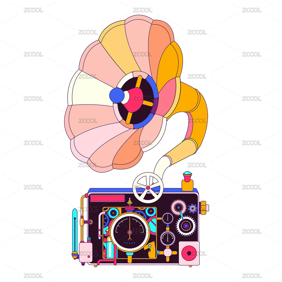 蒸汽朋克留聲機矢量素材（主預(yù)覽-7784955） - 未分類 - 站酷設(shè)計師榭丫莛原創(chuàng)素材 - 站酷ZCOOL