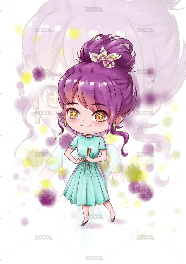 Q版女孩（主預覽-3560779） - 未分類 - 站酷設(shè)計師七葉莫瀾呀原創(chuàng)素材 - 站酷ZCOOL