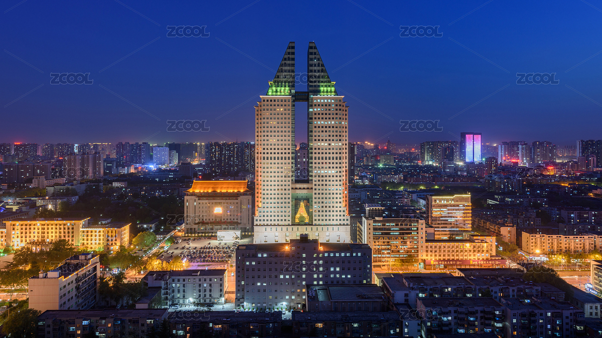 河南省鄭州市地標建筑裕達國貿(mào)夜景（主預覽-9101239） - 未分類 - 站酷設計師andyu571原創(chuàng)素材 - 站酷ZCOOL