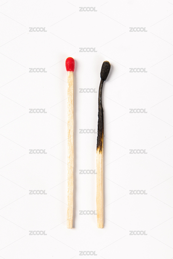 一根燃燒過和未燃燒的火柴對比（主預覽-4161385） - 未分類 - 站酷設計師平和的總是美好的原創(chuàng)素材 - 站酷ZCOOL