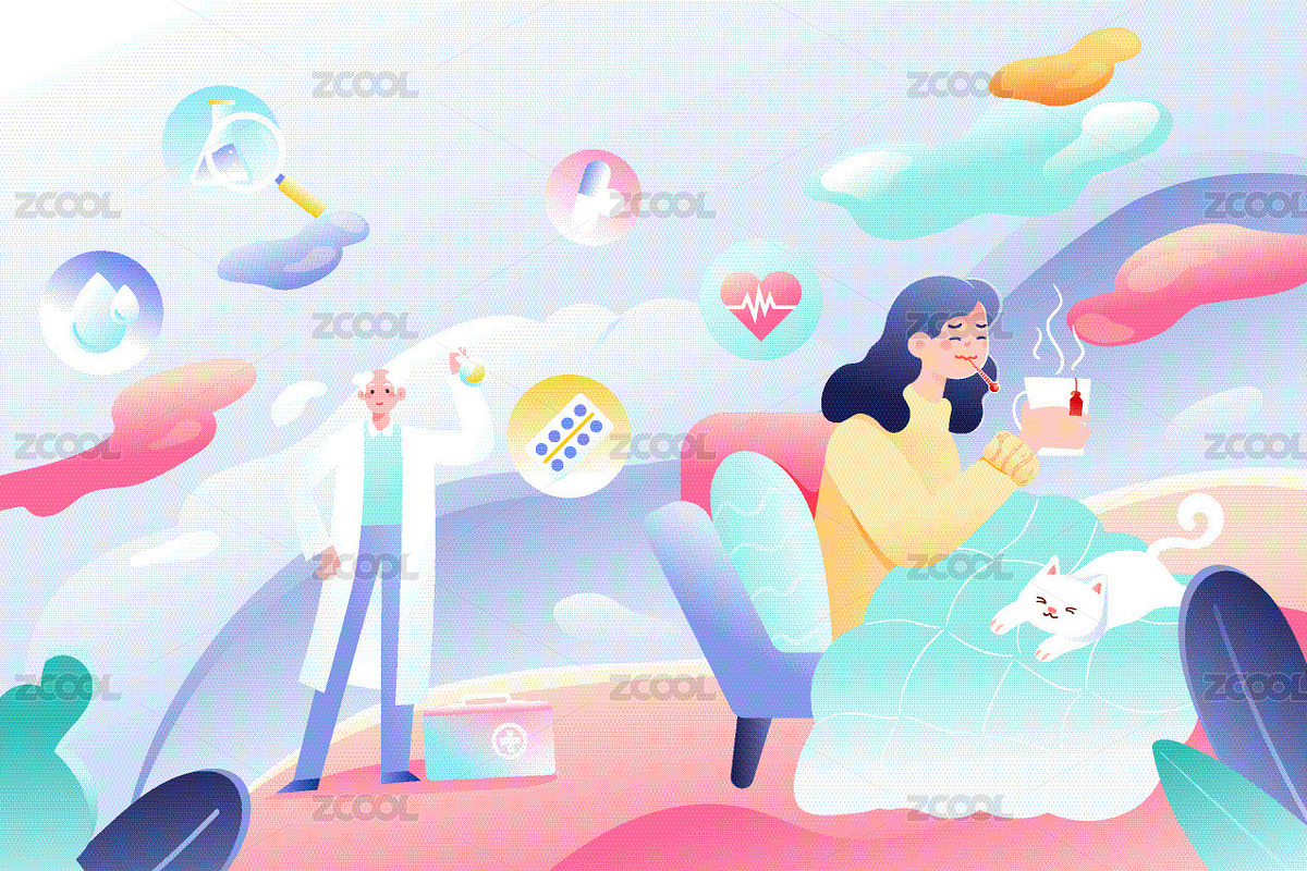 流感醫(yī)療健康矢量插畫（主預(yù)覽-9363075） - 未分類 - 站酷設(shè)計師keeein原創(chuàng)素材 - 站酷ZCOOL