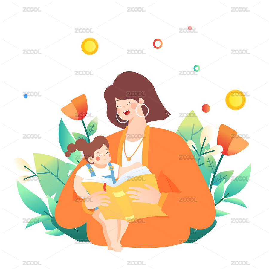 母親節(jié)矢量插畫（主預(yù)覽-3459406） - 未分類 - 站酷設(shè)計師keeein原創(chuàng)素材 - 站酷ZCOOL