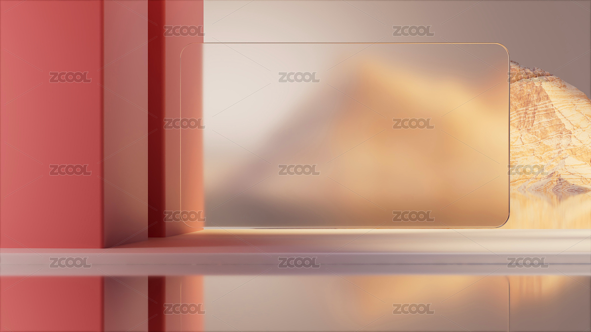 3D渲染空间场景中的悬浮亚克力背景板（主预览-7505642） - 未分类 - 站酷设计师开开心心画图原创素材 - 站酷ZCOOL