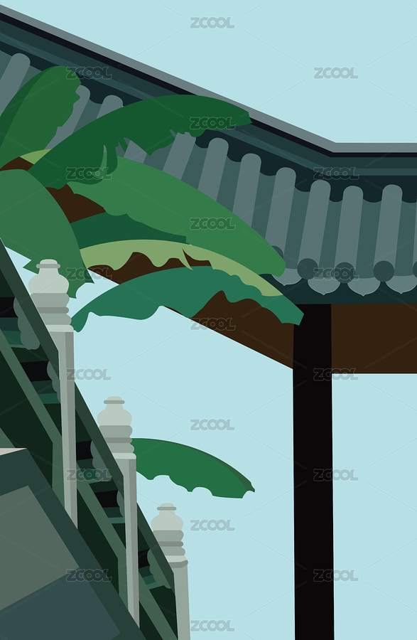 嶺南建筑矢量插畫手繪設(shè)計(jì)（主預(yù)覽-1256494） - 未分類 - 站酷設(shè)計(jì)師象形字原創(chuàng)素材 - 站酷ZCOOL