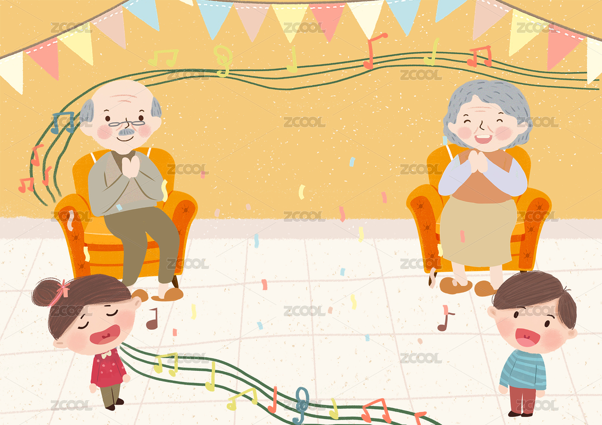 爷爷奶奶在幼儿园音乐教室听学生儿童唱歌（主预览-8576077） - 未分类 - 站酷设计师sibalaxi原创素材 - 站酷ZCOOL