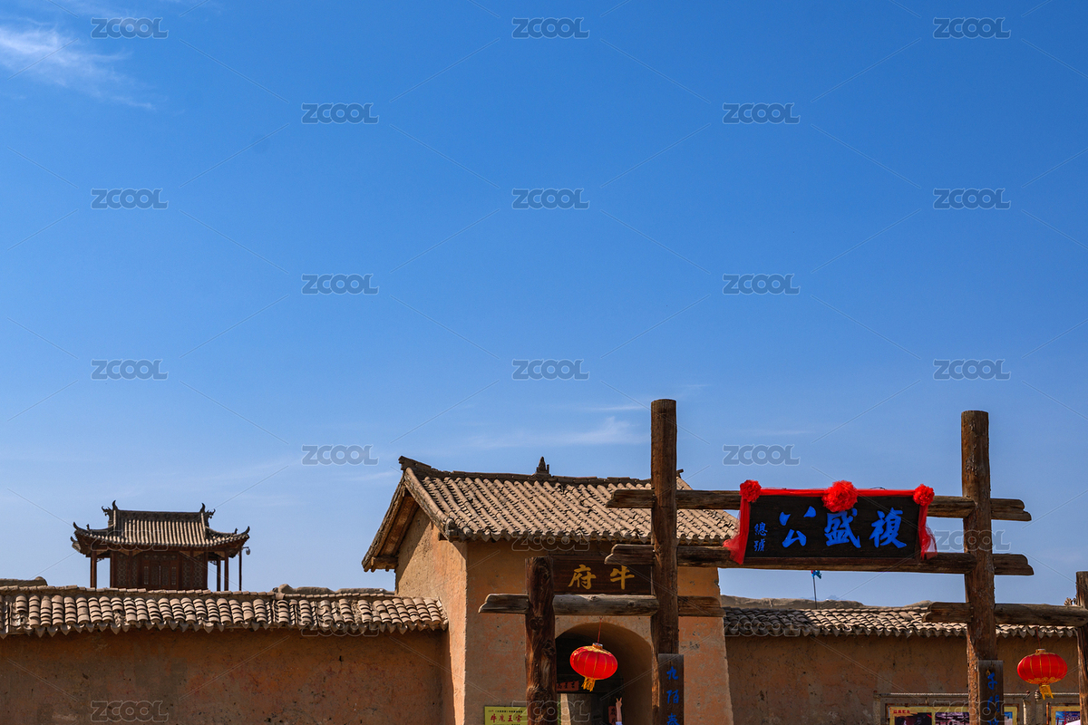 宁夏镇北堡西部影视城蓝天白云黄土风光（主预览-9148962） - 未分类 - 站酷设计师pseudo_djq原创素材 - 站酷ZCOOL