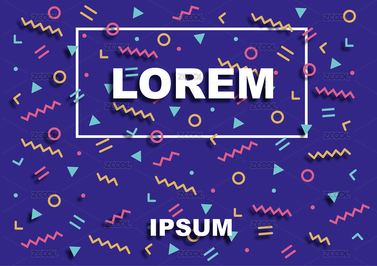 孟菲斯風格圖案版式背景（主預覽-959052） - 未分類 - 站酷設(shè)計師莎小伊原創(chuàng)素材 - 站酷ZCOOL