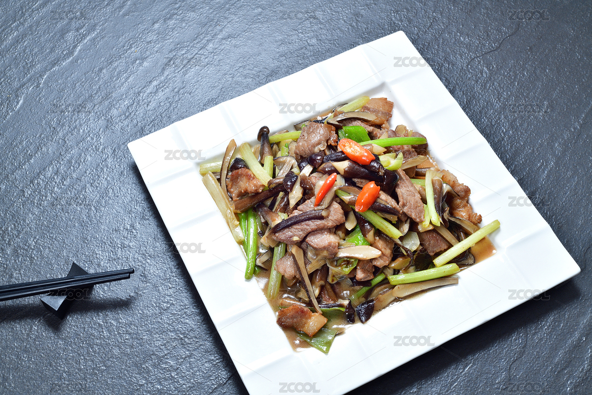 一盤芹菜黑皮雞樅菇炒肉片（主預(yù)覽-5411388） - 未分類 - 站酷設(shè)計師云從影原創(chuàng)素材 - 站酷ZCOOL