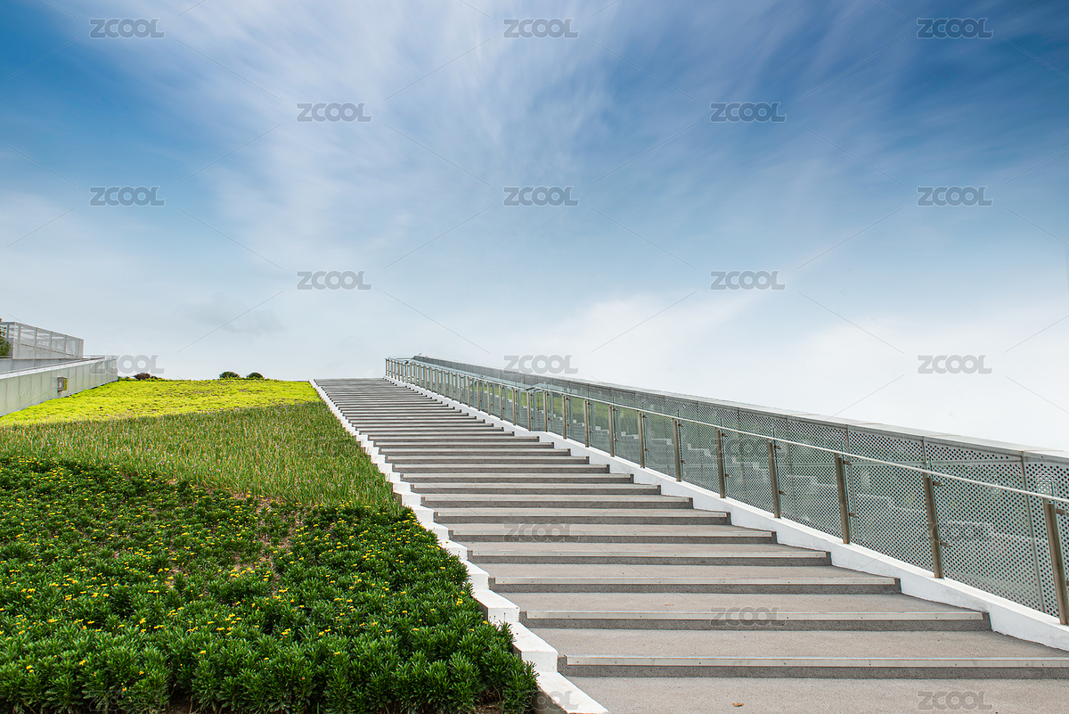 公園斜坡上的花壇邊向上延展的寬大臺階（主預(yù)覽-6778770） - 未分類 - 站酷設(shè)計師憶江原創(chuàng)素材 - 站酷ZCOOL