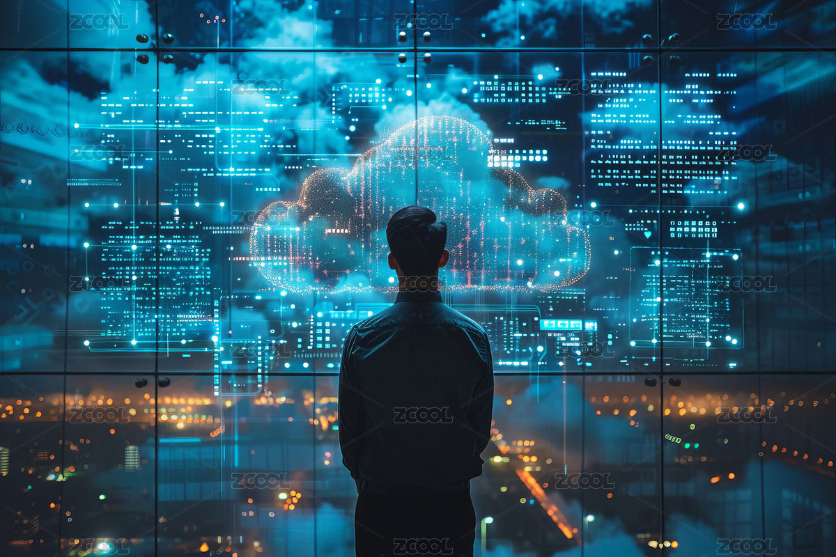 象征云计算云服务科技插画（主预览-8481652） - 未分类 - 站酷设计师尘木1原创素材 - 站酷ZCOOL