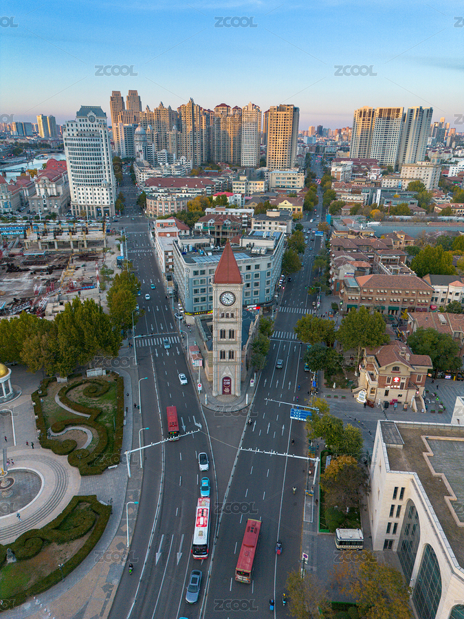 天津北安橋鐘樓街景航拍（主預覽-3899867） - 未分類 - 站酷設計師Xiaoshuai01原創(chuàng)素材 - 站酷ZCOOL