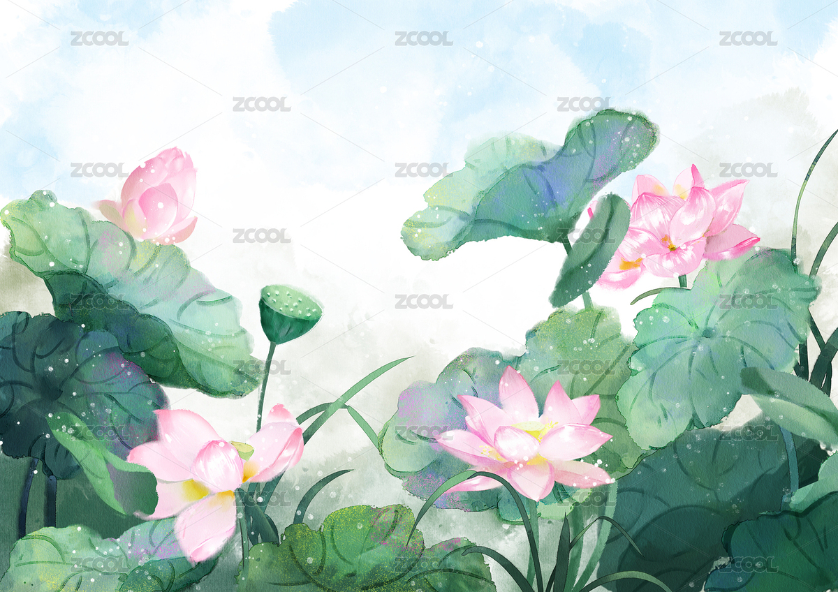 荷花國畫水墨素材（主預(yù)覽-8443316） - 未分類 - 站酷設(shè)計師冰七靈原創(chuàng)素材 - 站酷ZCOOL