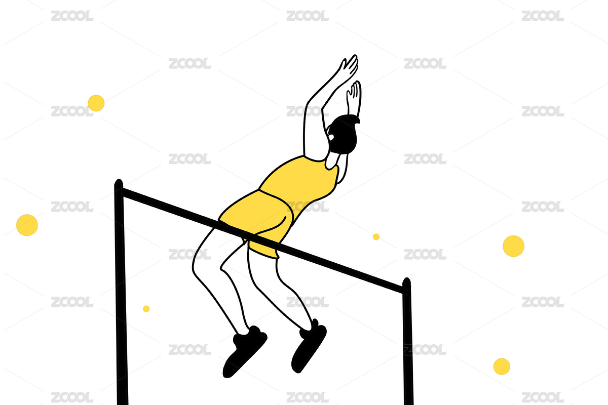 奧運(yùn)會(huì)運(yùn)動(dòng)員跳高插畫（主預(yù)覽-4559077） - 未分類 - 站酷設(shè)計(jì)師渣渣灰2呆原創(chuàng)素材 - 站酷ZCOOL