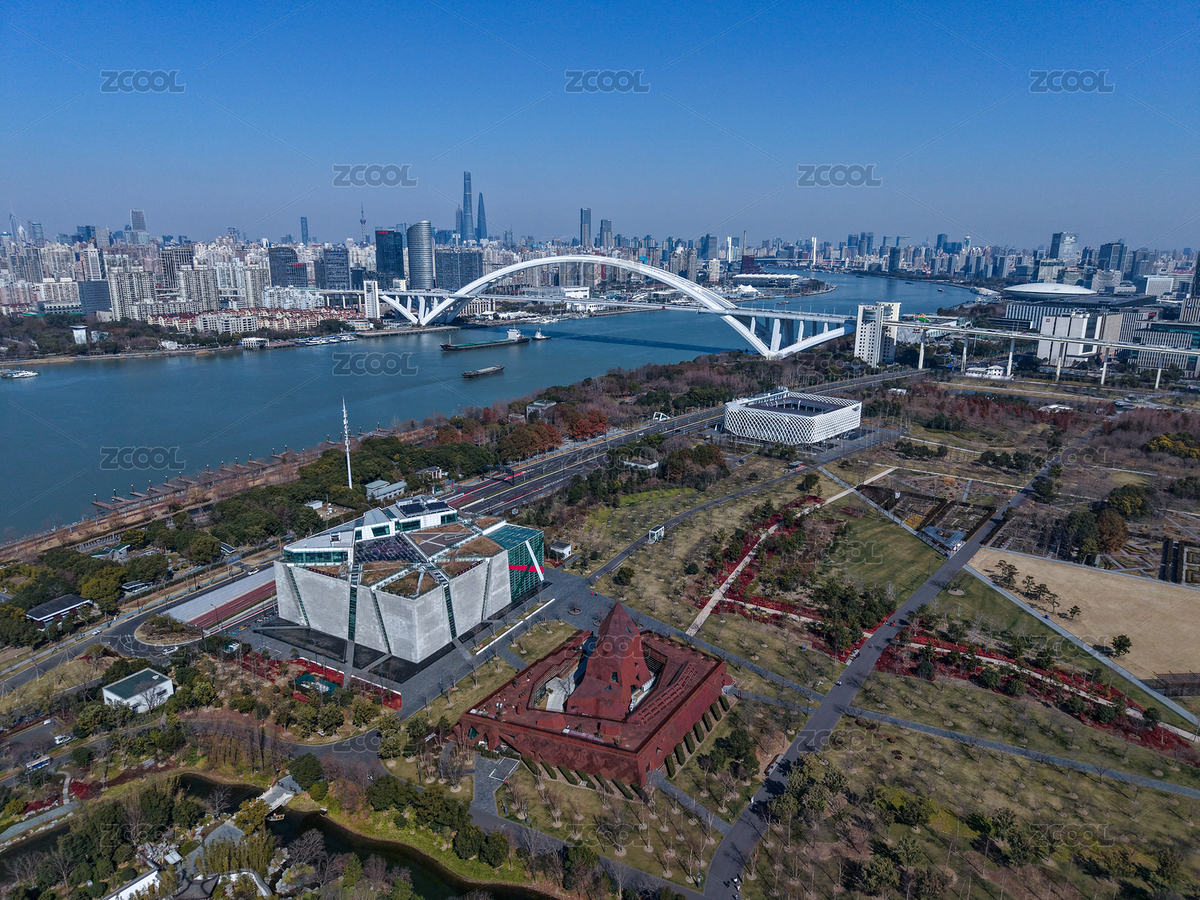 航拍上海世博文化公园卢浦大桥陆家嘴城市天（主预览-9261528） - 未分类 - 站酷设计师snowman原创素材 - 站酷ZCOOL