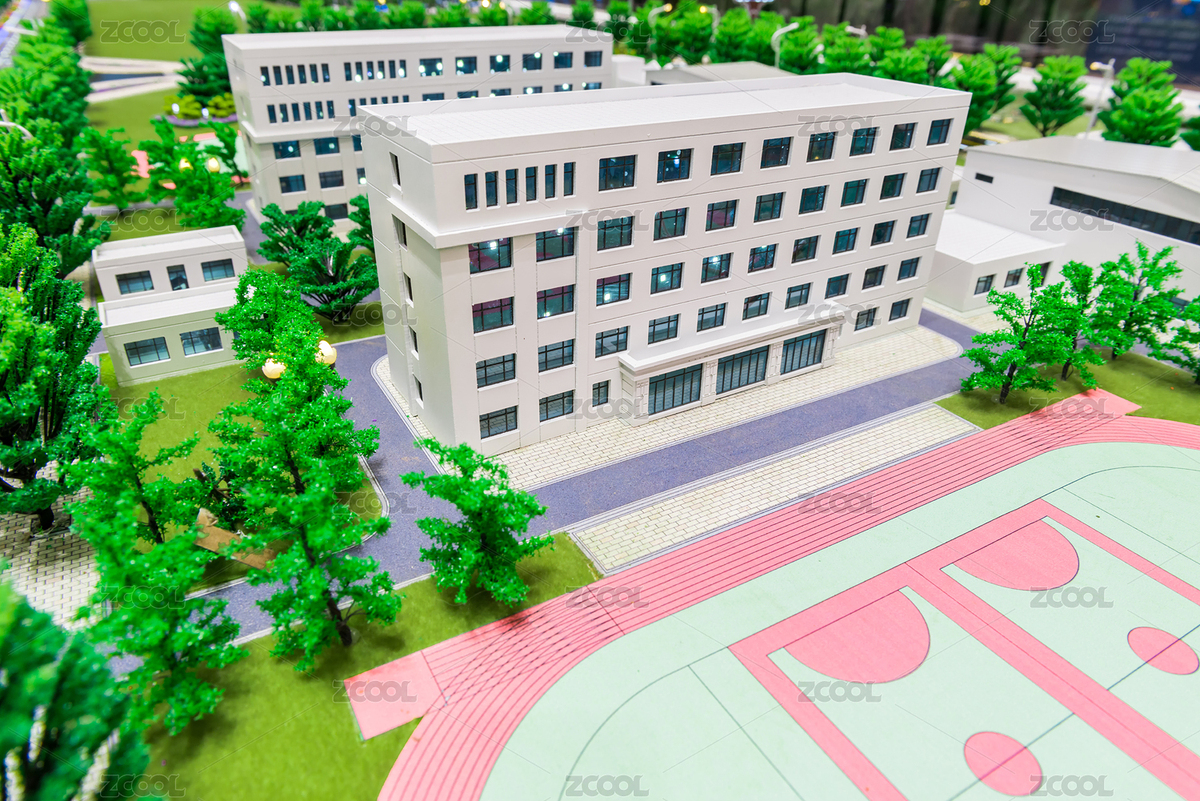 房地產(chǎn)售樓處建筑模型沙盤中高層住宅小區(qū)規(guī)劃場景局部特寫（主預(yù)覽-7188587） - 未分類 - 站酷設(shè)計師雪天的故事原創(chuàng)素材 - 站酷ZCOOL