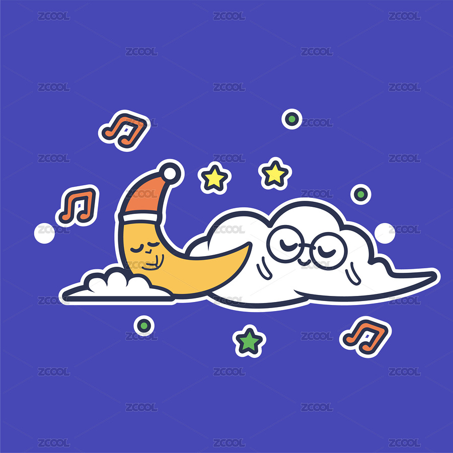 晚安卡通形象（主預(yù)覽-5961045） - 未分類(lèi) - 站酷設(shè)計(jì)師STARTALK星話(huà)原創(chuàng)素材 - 站酷ZCOOL