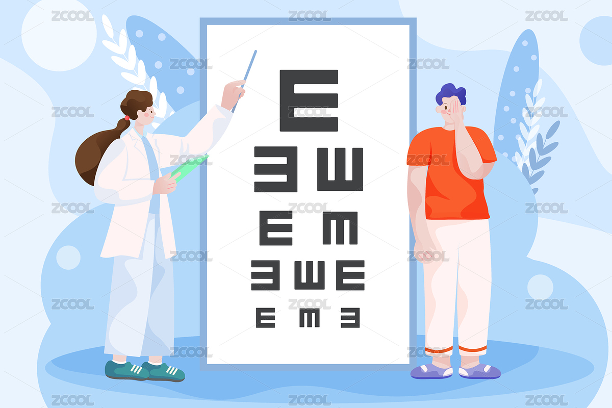 愛護眼睛醫(yī)療醫(yī)生檢查視力世界愛眼日卡通（主預(yù)覽-1534959） - 未分類 - 站酷設(shè)計師奧茉茉-OMomo原創(chuàng)素材 - 站酷ZCOOL