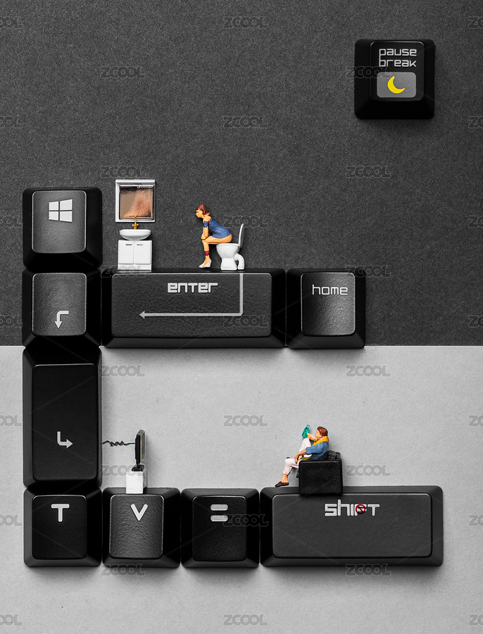 灌输电视节目低俗治理抽象艺术键盘（主预览-8494500） - 未分类 - 站酷设计师黑白凑原创素材 - 站酷ZCOOL