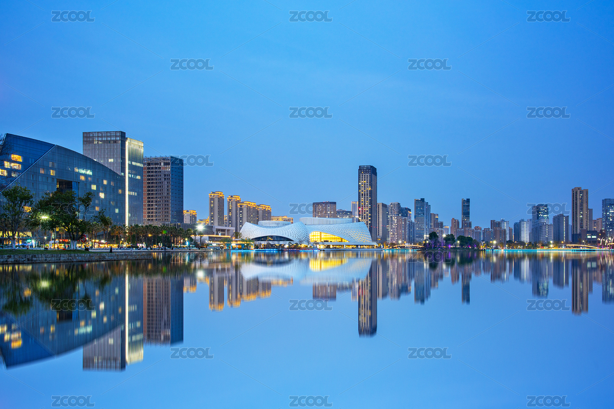 浙江杭州錢塘區(qū)下沙金沙湖畔城市天際線（主預(yù)覽-12297656） - 未分類 - 站酷設(shè)計(jì)師漂泊的行攝之旅原創(chuàng)素材 - 站酷ZCOOL