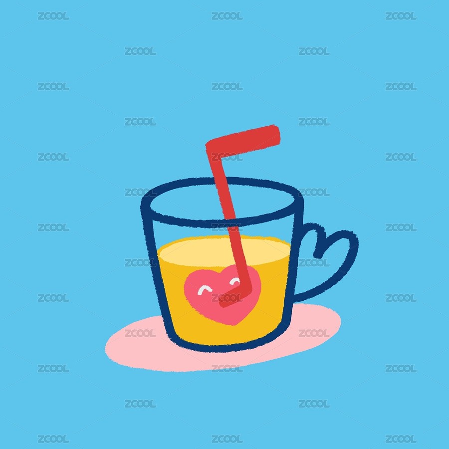 卡通扁平風圖案小元素飲料杯子（主預覽-1655183） - 未分類 - 站酷設(shè)計師戴靈芝原創(chuàng)素材 - 站酷ZCOOL