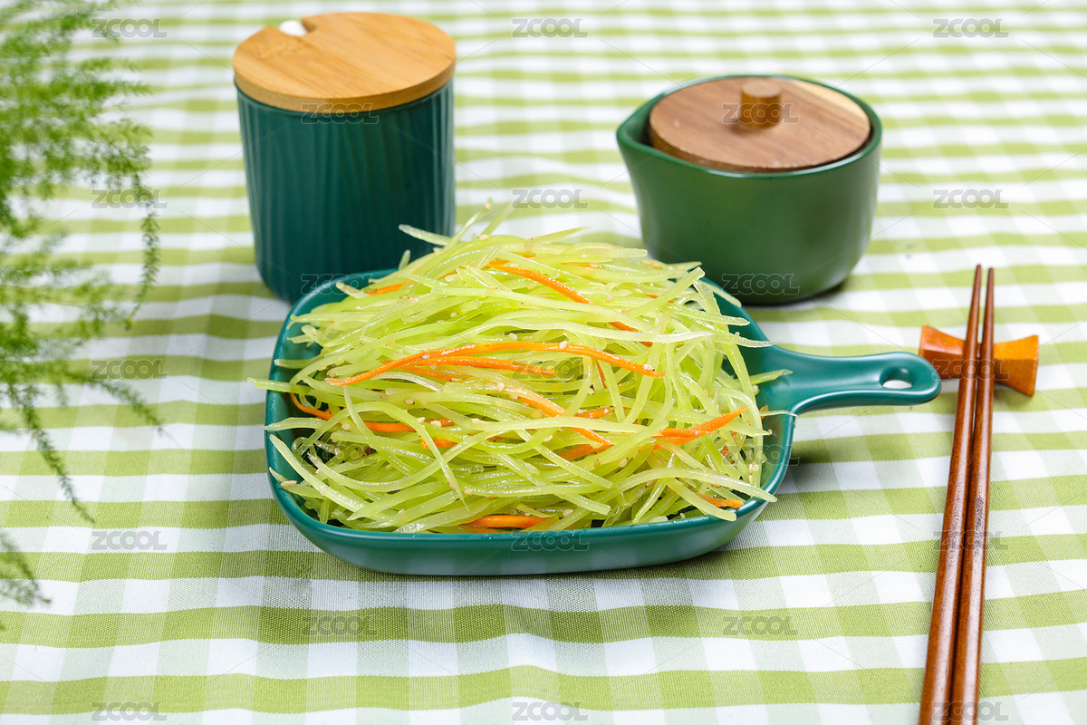 爽口素菜清炒萵筍絲（主預(yù)覽-2419226） - 未分類 - 站酷設(shè)計師曇華碎影原創(chuàng)素材 - 站酷ZCOOL