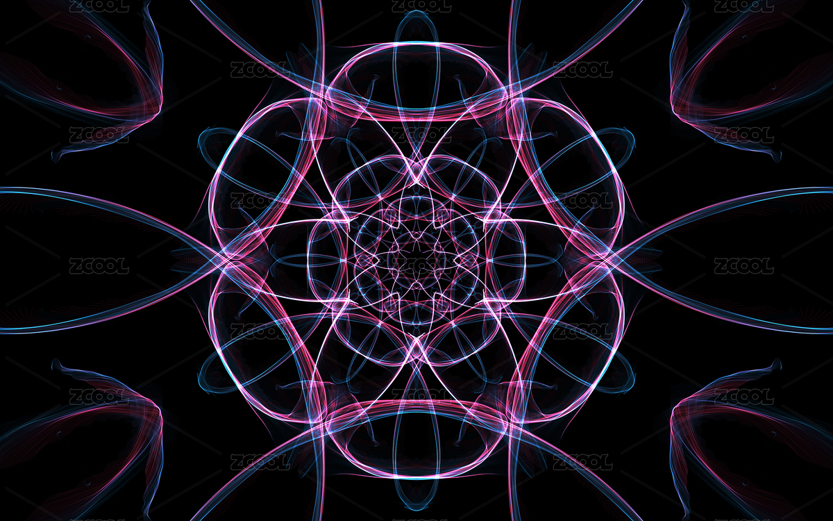 发光荧光的万花筒花瓣图案 对称空间纹理（主预览-4792987） - 未分类 - 站酷设计师哲也LYC原创素材 - 站酷ZCOOL