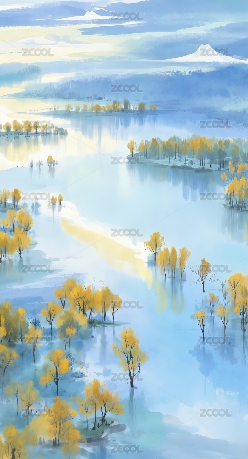二十四节气寒露霜降节气插画
