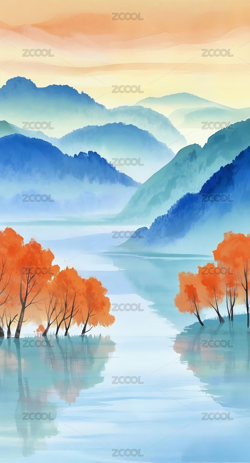 二十四节气寒露霜降节气插画
