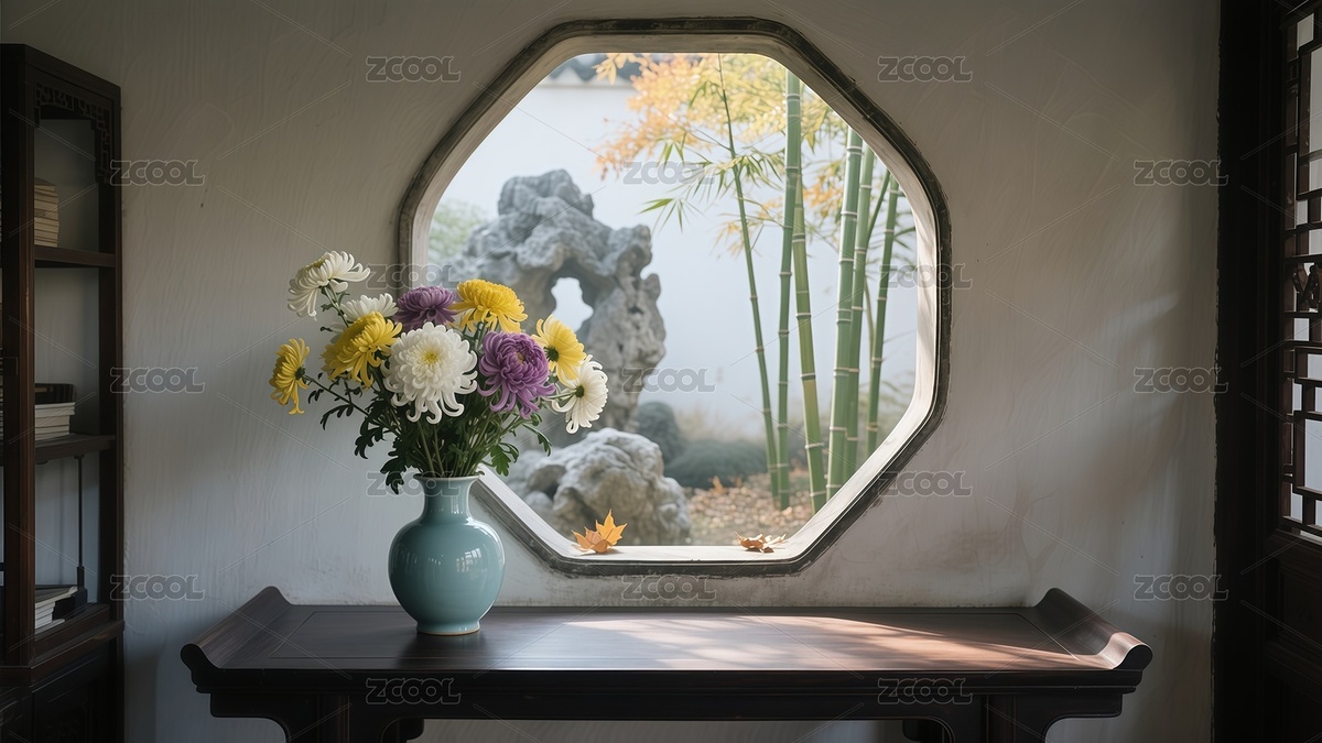 写实摄影重阳节菊花秋景窗景背景（主预览-11470568） - 未分类 - 站酷设计师站酷素材原创素材 - 站酷ZCOOL