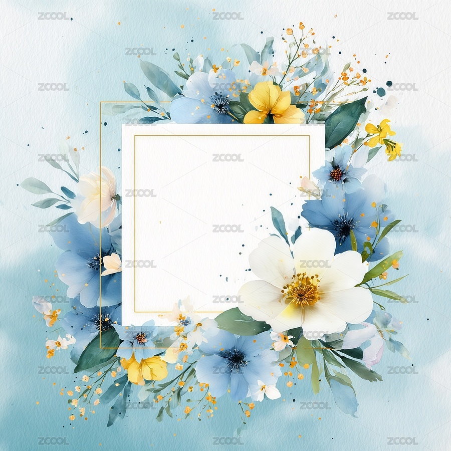 水彩花卉图案插画背景（主预览-10086177） - 未分类 - 站酷设计师站酷素材原创素材 - 站酷ZCOOL