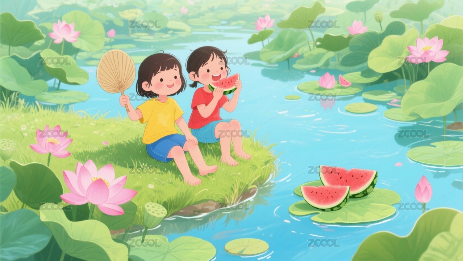 处暑插画素材