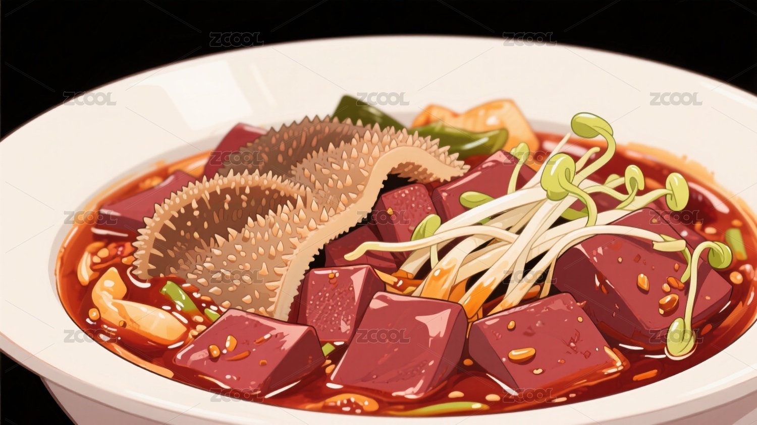 餐饮插画背景素材