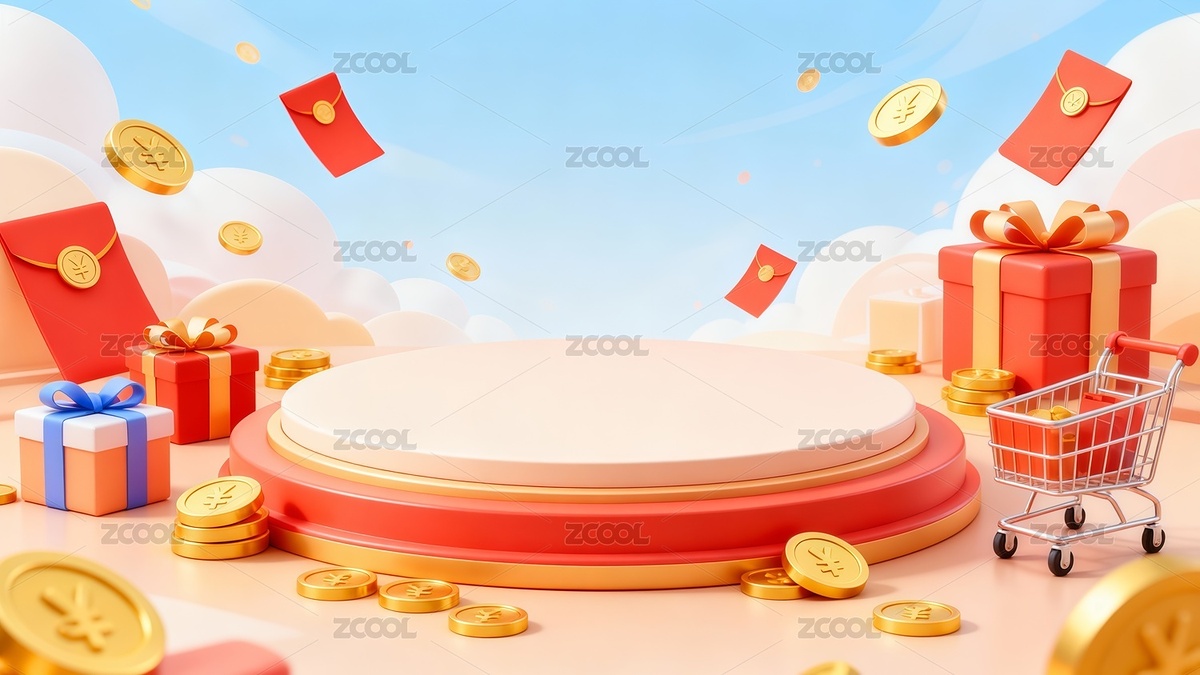 卡通风格电商展台插画（主预览-11471353） - 未分类 - 站酷设计师站酷素材原创素材 - 站酷ZCOOL