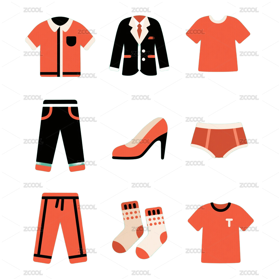 矢量扁平风服装品类电商图标-免抠图icon（主预览-10098920） - 未分类 - 站酷设计师站酷素材原创素材 - 站酷ZCOOL