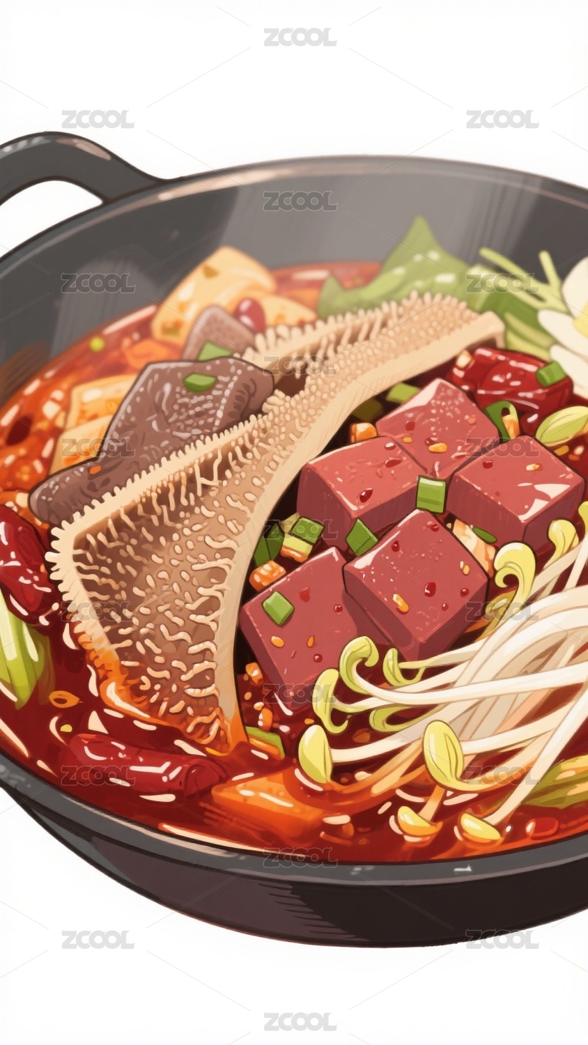 餐饮插画背景素材