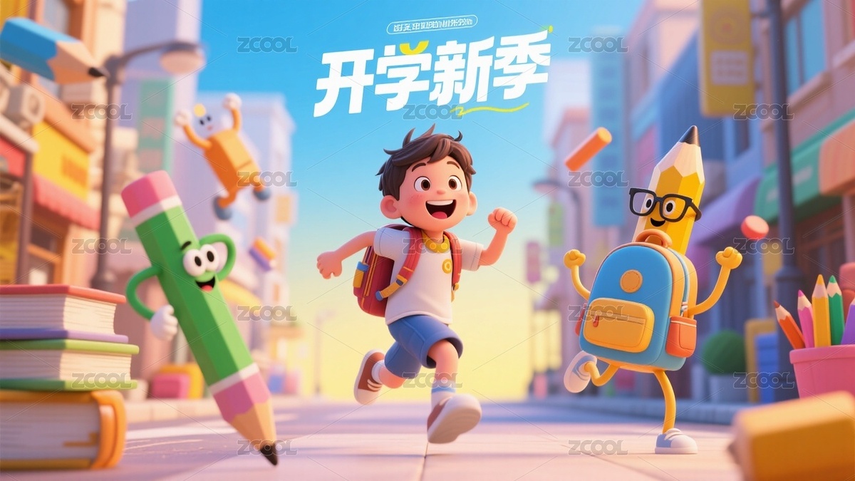 开学季插画背景（主预览-10156101） - 未分类 - 站酷设计师站酷素材原创素材 - 站酷ZCOOL