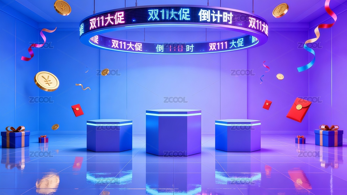 双11电商展台插画（主预览-11471071） - 未分类 - 站酷设计师站酷素材原创素材 - 站酷ZCOOL