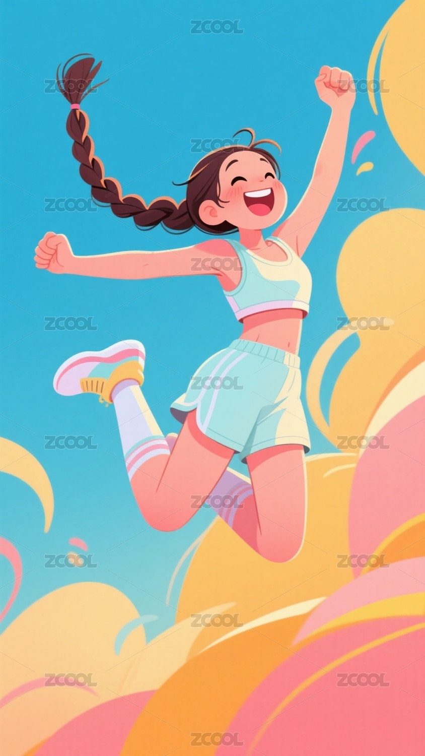 运动人物插画