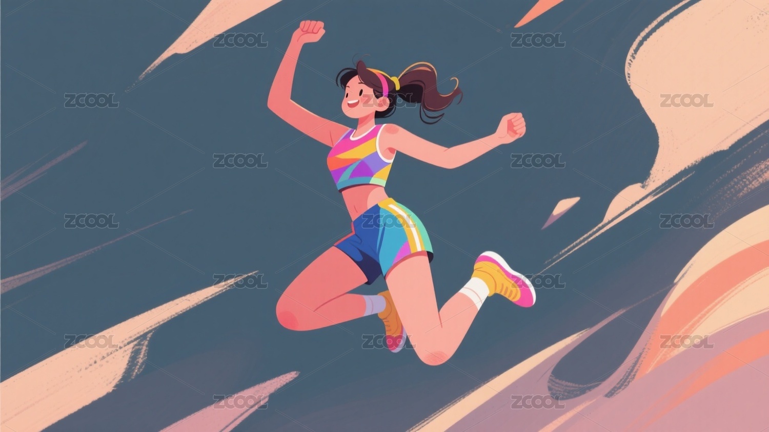 运动人物插画