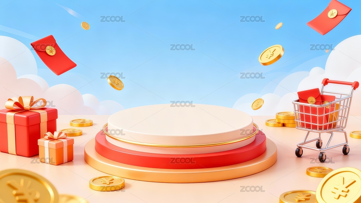 卡通風(fēng)格電商展臺插畫（主預(yù)覽-11471348） - 未分類 - 站酷設(shè)計師站酷素材原創(chuàng)素材 - 站酷ZCOOL