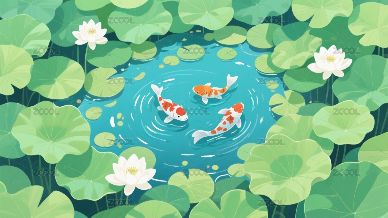 处暑插画素材